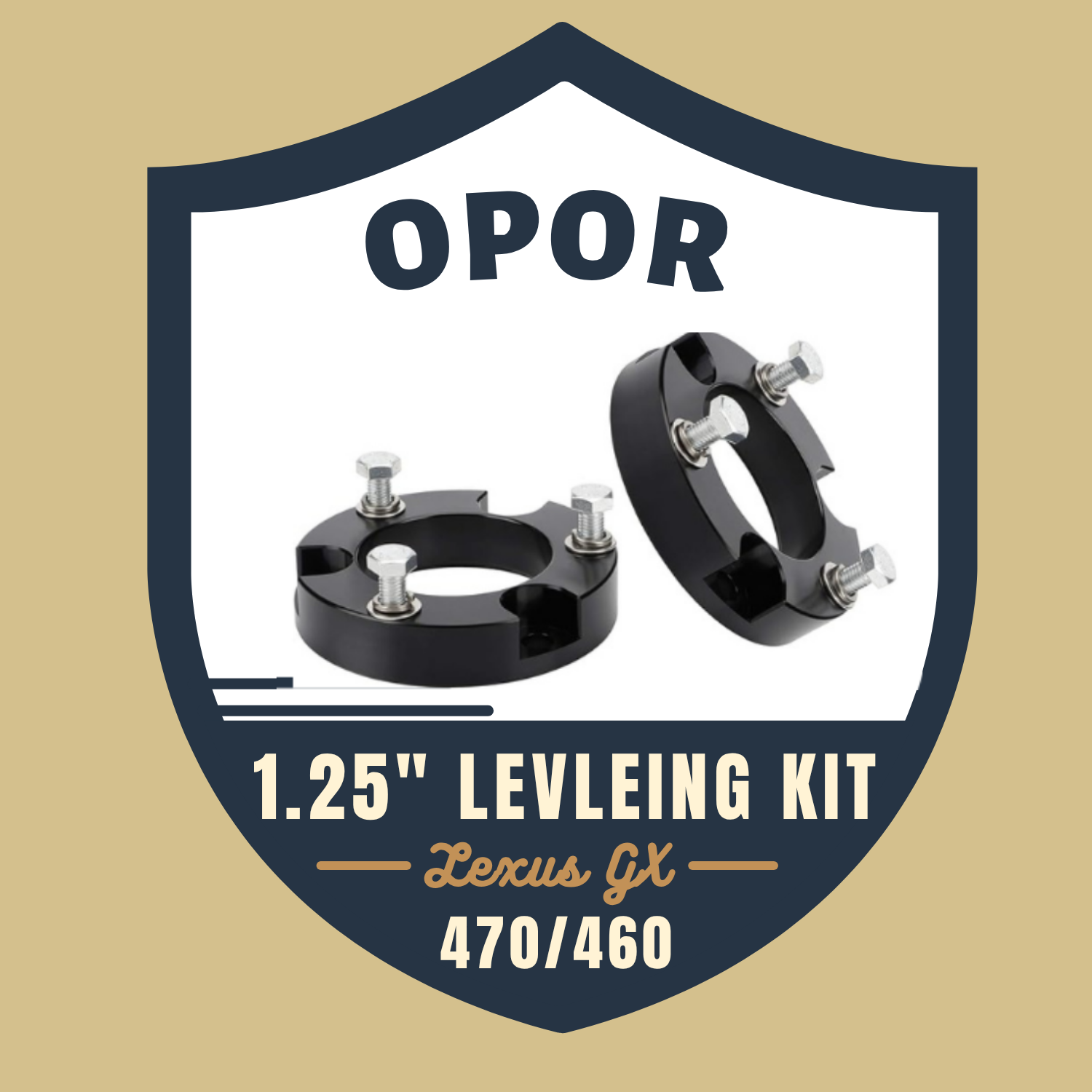 Metal Tech 4x4 GX470/460 Leveling Kit CNC Aluminum Spacers 1.25