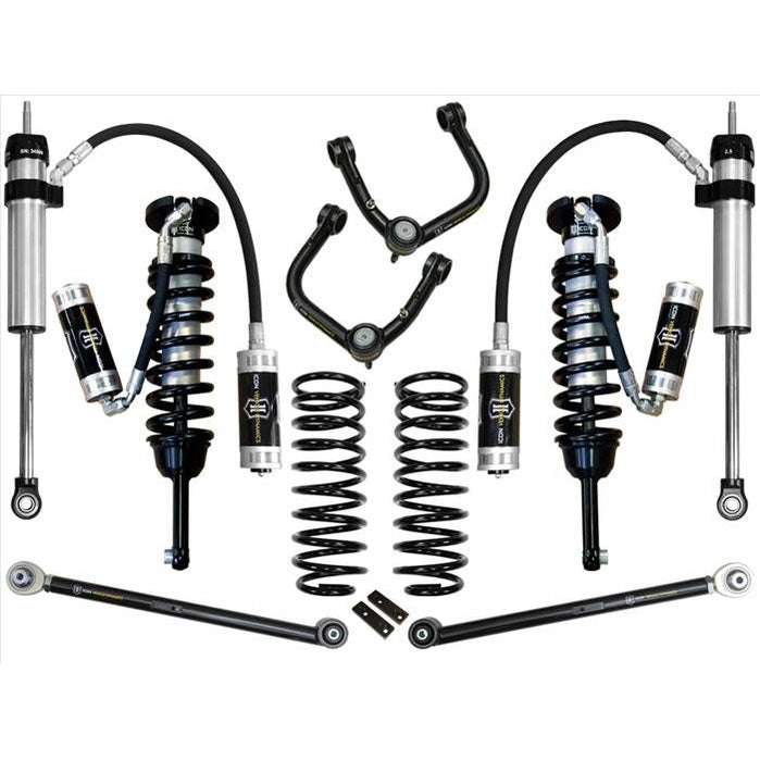 Complete Stage 5 tubular suspension system with coilovers, springs, control arms, and shocks for 2003-2009 Toyota 4Runner.