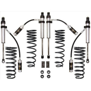 Complete Stage 2 suspension kit with coil springs, remote reservoir shocks, and mounting hardware for 1991-1997 Toyota Land Cruiser 80 Series.