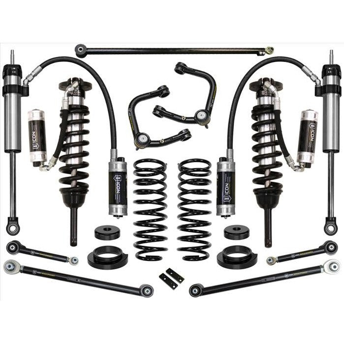 Complete Stage 7 tubular suspension system with coilovers, springs, and control arms for 2003-2009 Lexus GX470.