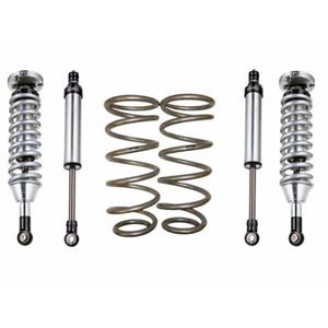 Radflo 2003 UP 4Runner 2.0 suspension kit with two coilovers, two shocks, and two coil springs on white background.