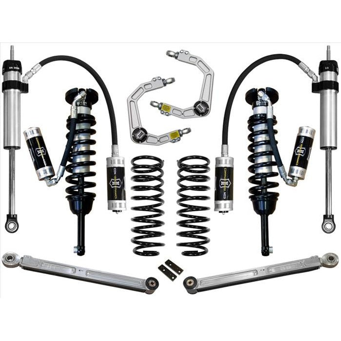 Complete Stage 4 suspension system kit for 2010+ Toyota 4Runner with coilovers, springs, UCAs, and control arms.