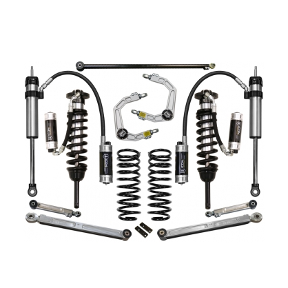 Complete Stage 6 billet suspension system with shocks, coil springs, and control arms for 2007-2009 Toyota FJ Cruiser.