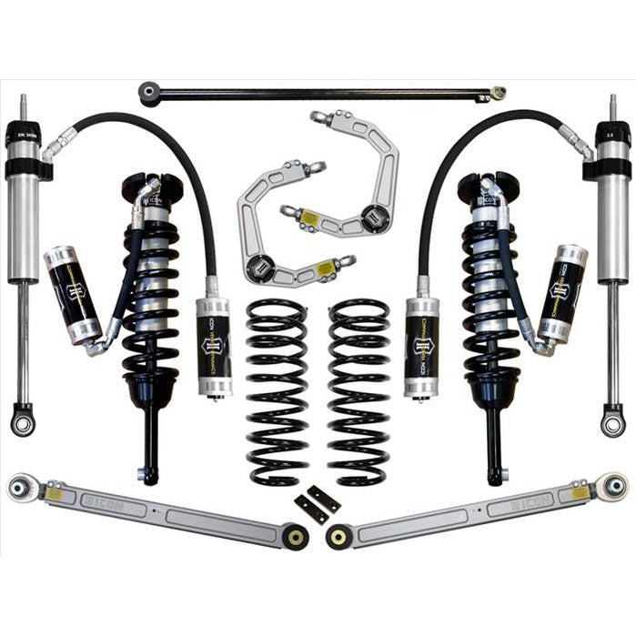 Complete ICON Stage 4 suspension system with coilovers, springs, control arms, and UCAs for 2010+ Lexus GX460.
