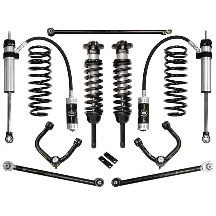 Complete ICON Stage 4 tubular suspension system with coilovers, shocks, control arms, and springs for 2010+ Lexus GX460.