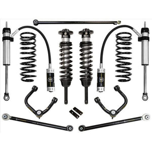 Complete ICON Stage 4 tubular suspension system with coilovers, shocks, control arms, and springs for 2010+ Lexus GX460.