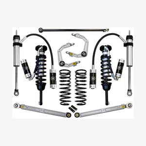 Complete Stage 5 suspension system with coilovers, shocks, springs, and billet upper control arms for 2010+ Lexus GX460.