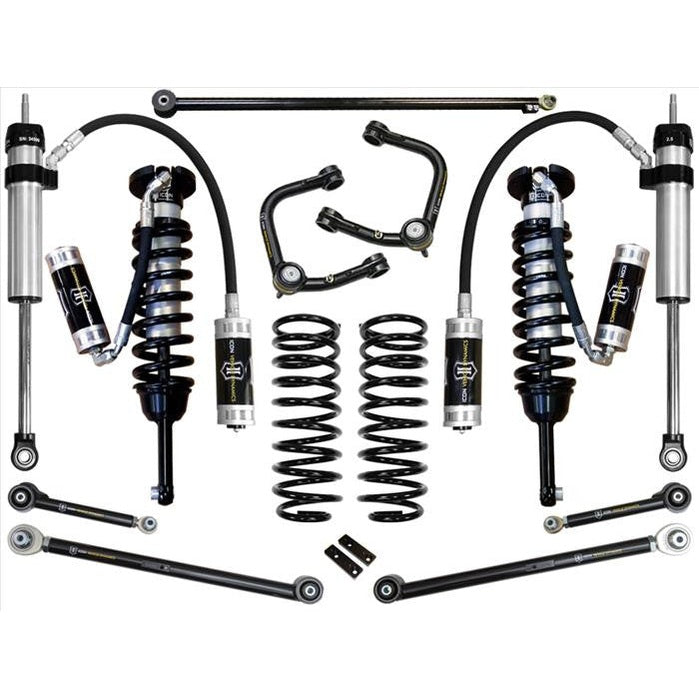 Complete Stage 6 tubular suspension system with coilovers, springs, and control arms for 2010+ Lexus GX460.