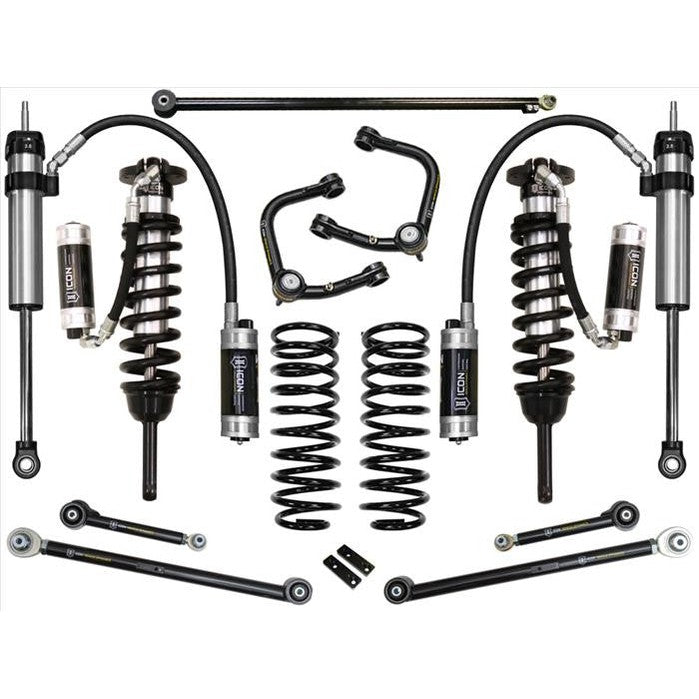 Complete ICON Stage 7 tubular suspension system with shocks, springs, and control arms for 2010+ Lexus GX460.