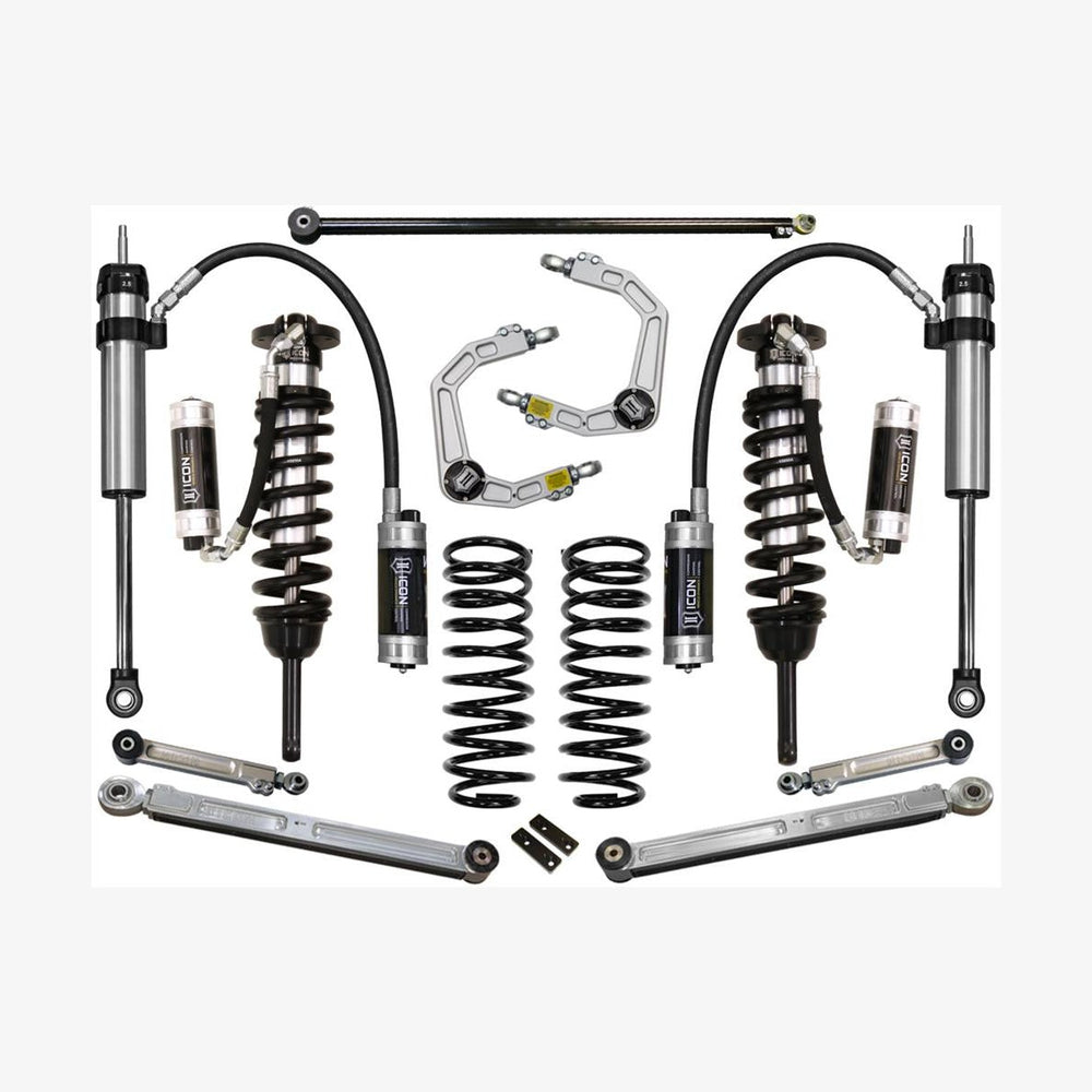 Complete Stage 5 suspension system with coilovers, shocks, springs, and control arms for 2010-2014 Toyota FJ Cruiser.