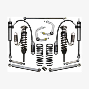 Complete Stage 5 suspension system with coilovers, shocks, springs, and control arms for 2010-2014 Toyota FJ Cruiser.