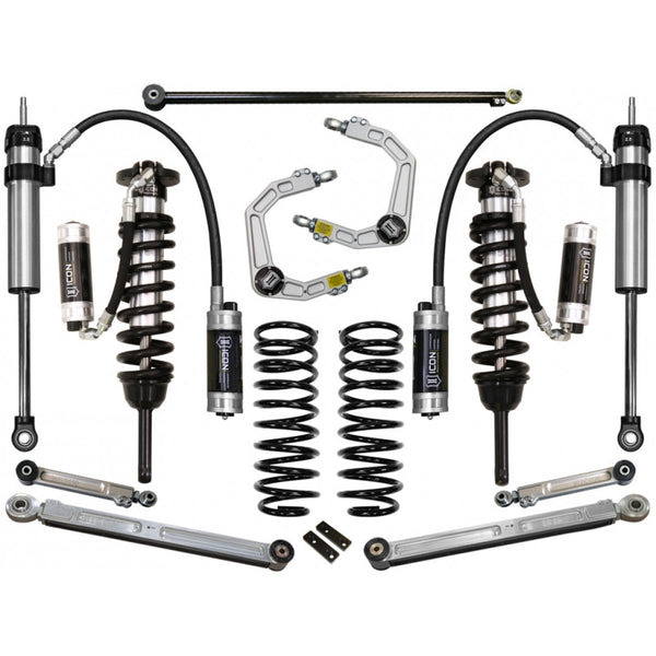 Complete Stage 6 suspension system with coilovers, springs, control arms, and remote reservoirs for 2010-2014 Toyota FJ Cruiser.