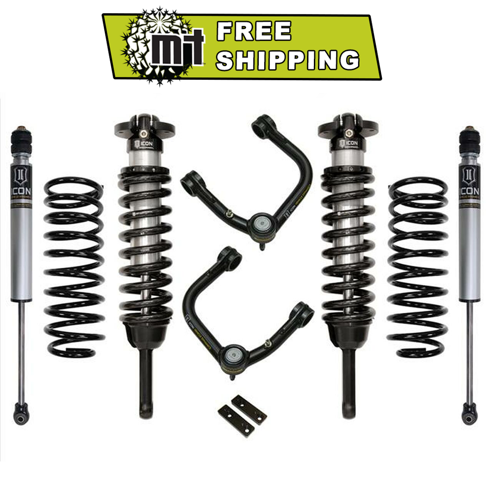 Complete Stage 2 tubular suspension system for 2007-2009 Toyota FJ Cruiser with shocks, springs, and control arms.