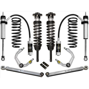 Complete Stage 4 suspension system with coilovers, shocks, control arms, and trailing arms for 2003-2009 Lexus GX470.