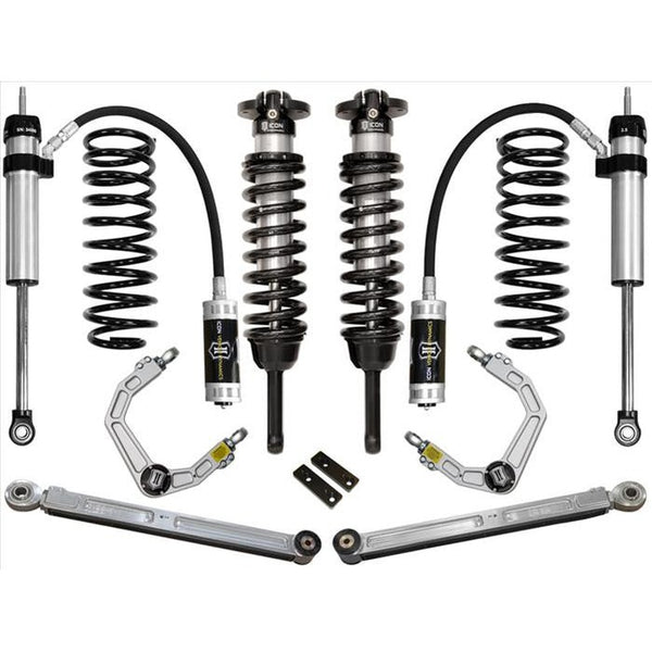 Complete Stage 4 suspension system with coilovers, shocks, control arms, and trailing arms for 2003-2009 Lexus GX470.