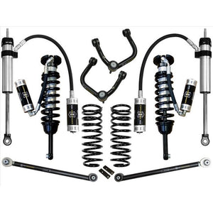 Complete Stage 5 tubular suspension system with shocks, coil springs, control arms, and links for 2010-up Lexus GX460.