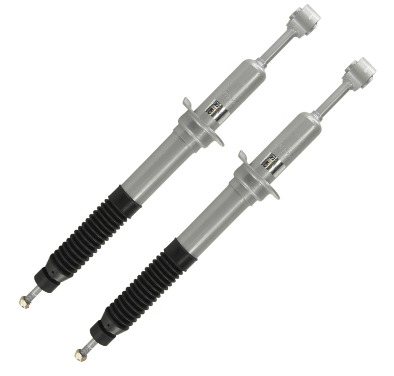 Four silver replacement struts and rear shocks with mounting hardware for Lexus GX 470/460 suspension kit on white background.