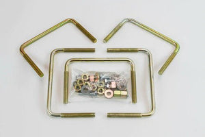 Replacement hardware kit with U-bolts, nuts, and washers for Metal Tech 80 Series Land Cruiser LX450 rock sliders.