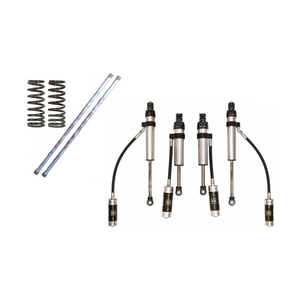 Icon 100 Series medium suspension kit with two coil springs, two front shocks, and two rear remote reservoir shocks.