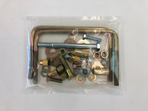 Replacement hardware kit with bolts, washers, nuts, and U-bolts for 4th Gen 4Runner and GX470 rock sliders.