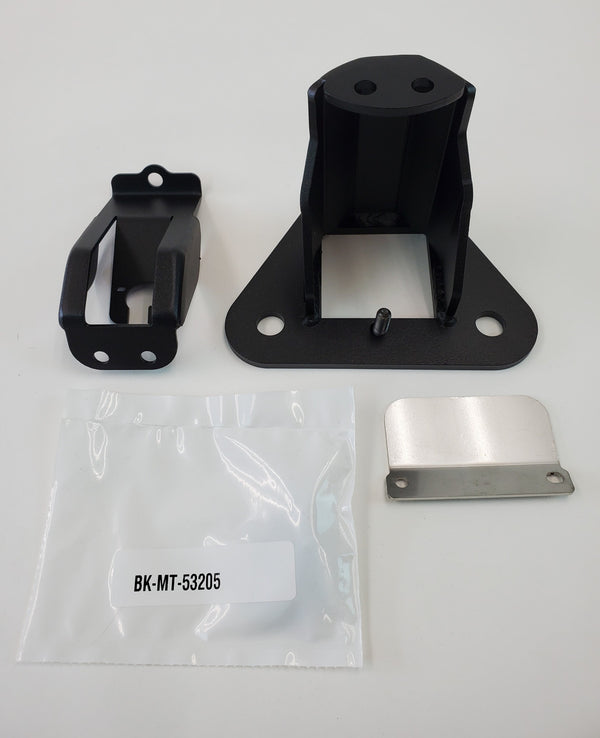 Metal Tech backup camera mount kit for FJC GX470, including black metal brackets and a silver mounting plate.