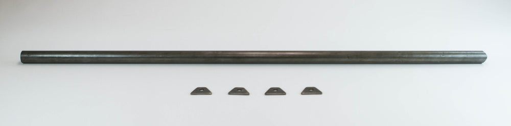 Metal Tech FJ40 Land Cruiser seat belt crossbar kit with four black mounting tabs on white background.