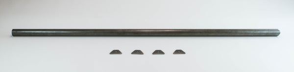 Metal Tech FJ40 Land Cruiser seat belt crossbar kit with four black mounting tabs on white background.