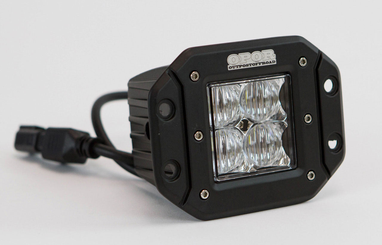 Outpost Offroad 20W Flange Mount LED Flood Light IP68 Waterproof