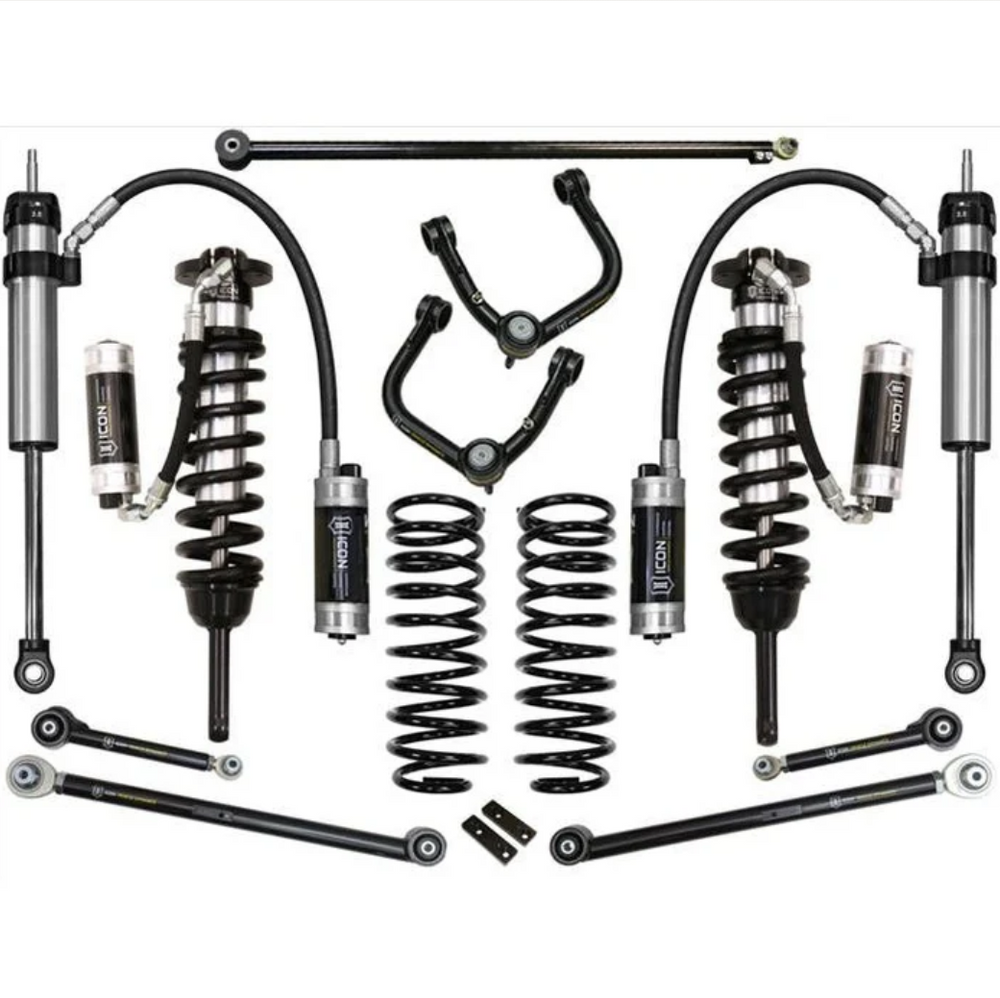 Complete Stage 7 tubular upper control arms and coilover suspension system for 2010+ Toyota FJ Cruiser.