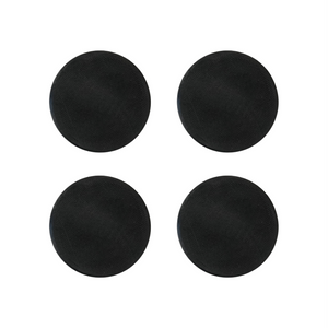 Set of four black round parking sensor delete covers for 2021 Bronco bumpers by Metal Tech 4x4.