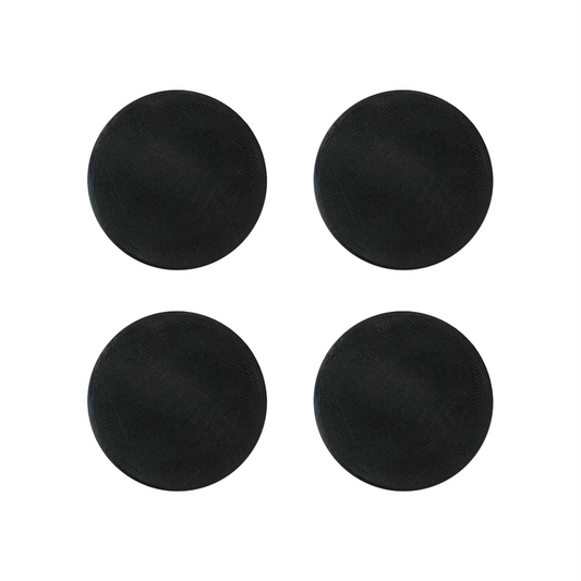 Set of four black round parking sensor delete covers for 2021 Bronco bumpers by Metal Tech 4x4.