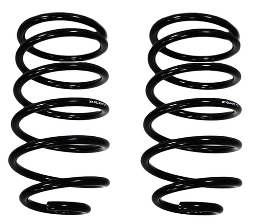 Pair of black rear coil springs for 2003-09 Lexus GX470, designed for stock ride height suspension.