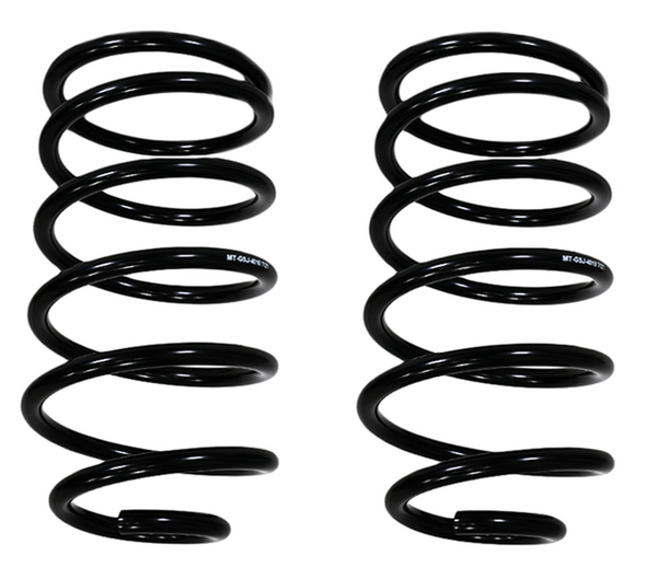Pair of black rear coil springs for 2003-09 Lexus GX470, designed for stock ride height suspension.