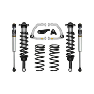 Complete 1.25-3 inch lift Stage 2 suspension system with coilovers, shocks, springs, and billet upper control arms for 2024 Land Cruiser 250.