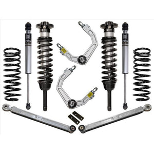Complete 2003-2009 Toyota 4Runner Stage 3 suspension system with coilovers, shocks, upper control arms, and trailing arms.