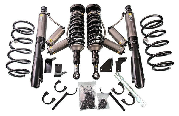 Complete suspension kit for 200 Series Land Cruiser with BP-51 shocks, coil springs, and mounting hardware, 1.5-2 inch lift.