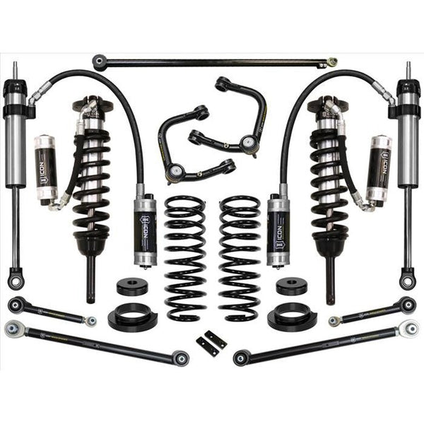 Complete Stage 7 tubular suspension system with coilovers, springs, and control arms for 2003-2009 Lexus GX470.