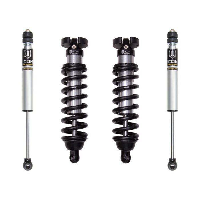 Set of four ICON Stage 1 coilover shocks and rear shocks for 1996-2002 Toyota 4Runner suspension upgrade.