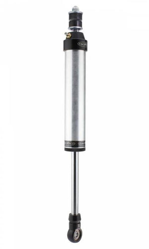 Silver and black Radflo 80 Series rear shock absorber for Land Cruiser with 2.5-inch lift, isolated on white background.