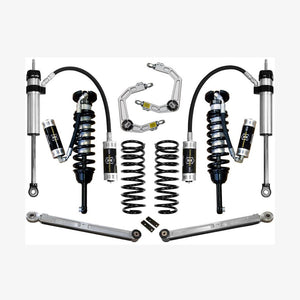 Complete Stage 5 suspension system with coilovers, shocks, springs, control arms, and hardware for 2003-2009 Toyota 4Runner.