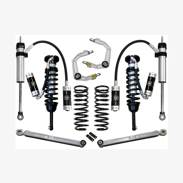 Complete Stage 5 suspension system with coilovers, shocks, springs, control arms, and hardware for 2003-2009 Toyota 4Runner.