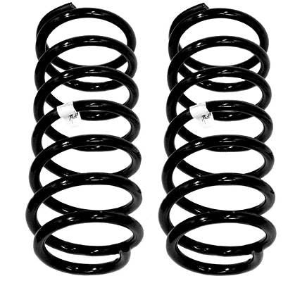 Front suspension springs and yellow shock absorbers for 1996 Toyota 4Runner, light load, 1.25-inch lift kit.