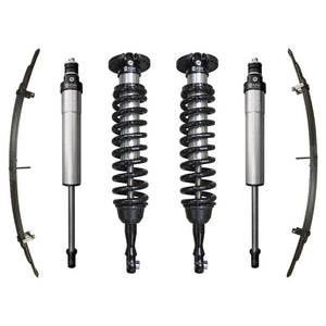 Complete Icon Stage 3 suspension system for 2007+ Toyota Tundra, including shocks, coilovers, and leaf springs.