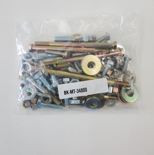 Clear plastic bag containing assorted bolts, nuts, and washers for MetalTech Red Eye II Pegasus rear bumper replacement kit.