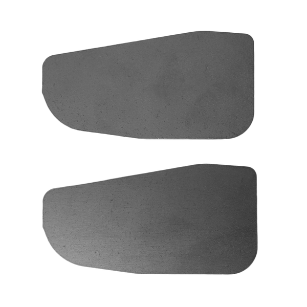Two flat metal body mount chop plates for 2014 4Runner, shown on white background.