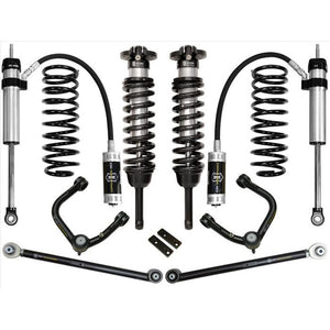 Complete ICON Stage 4 tubular suspension system with coilovers, shocks, control arms, and links for 2003-2009 Lexus GX470.