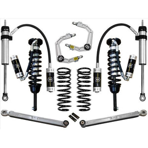 Complete Stage 5 billet suspension system with shocks, coil springs, control arms, and hardware for 2007-2009 Toyota FJ Cruiser.