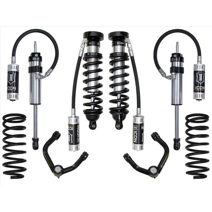 Complete ICON Stage 4 suspension system with coil springs, shocks, and control arms for 1996-2002 Toyota 4Runner.