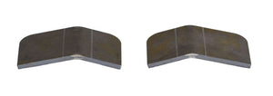 Two angled metal body mount chop kit pieces for Lexus GX470, shown on white background.