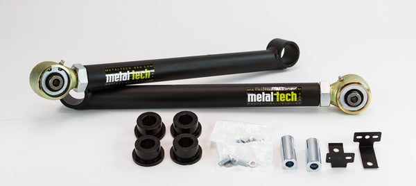 Metal Tech rear lower suspension links with bushings, mounting hardware, and brackets for 3rd Gen 4Runner.